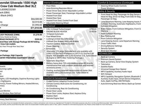 Used 2024 Chevrolet Silverado 1500 High Country w/ Technology Package AWD/4WD image 31