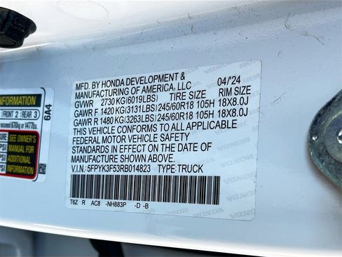 Used 2024 Honda Ridgeline RTL image 30