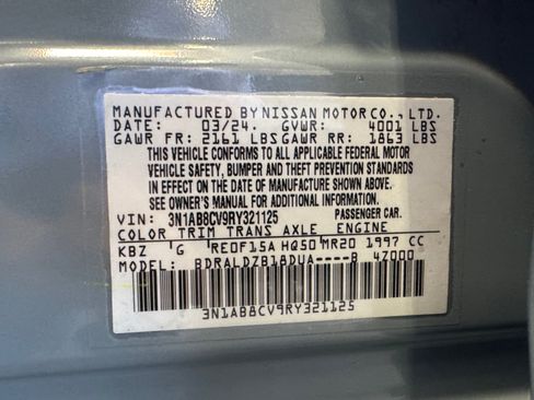 Used 2024 Nissan Sentra SV FWD image 21