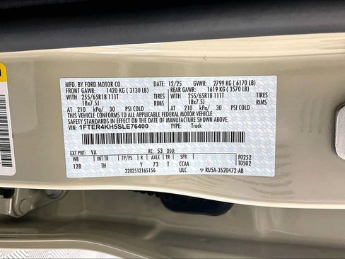 New 2025 Ford Ranger Lariat w/ FX4 Off-Road Package image 8