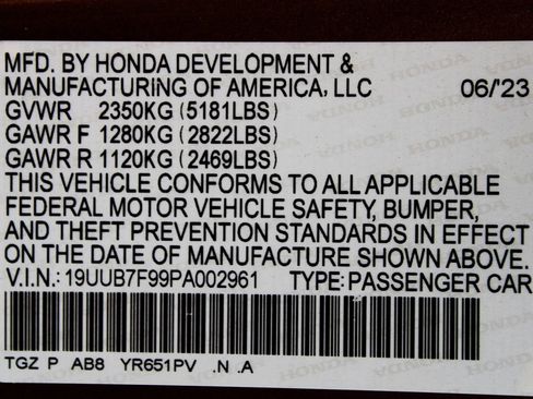 Certified 2023 Acura TLX Type S image 41