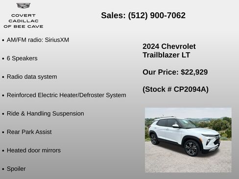 Used 2024 Chevrolet TrailBlazer LT w/ Driver Confidence Package FWD image 12