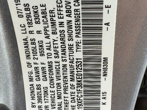 Used 2019 Honda Civic EX image 31