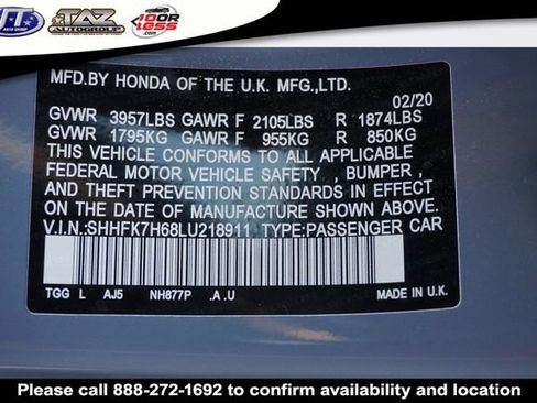 Used 2020 Honda Civic EX image 22