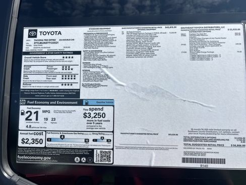 New 2026 Toyota Tacoma TRD Off-Road AWD/4WD image 24