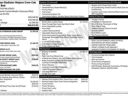 Used 2021 Jeep Gladiator Mojave image 37