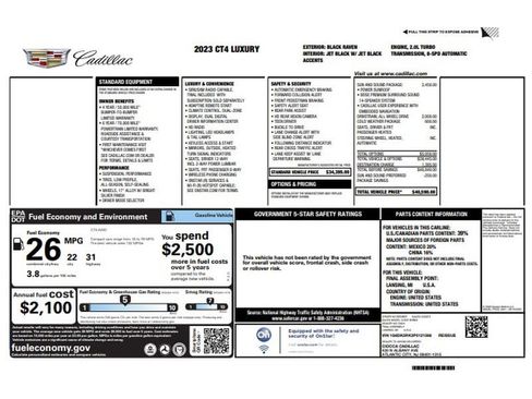 Used 2023 Cadillac CT4 Luxury w/ Sun And Sound Package AWD/4WD image 10