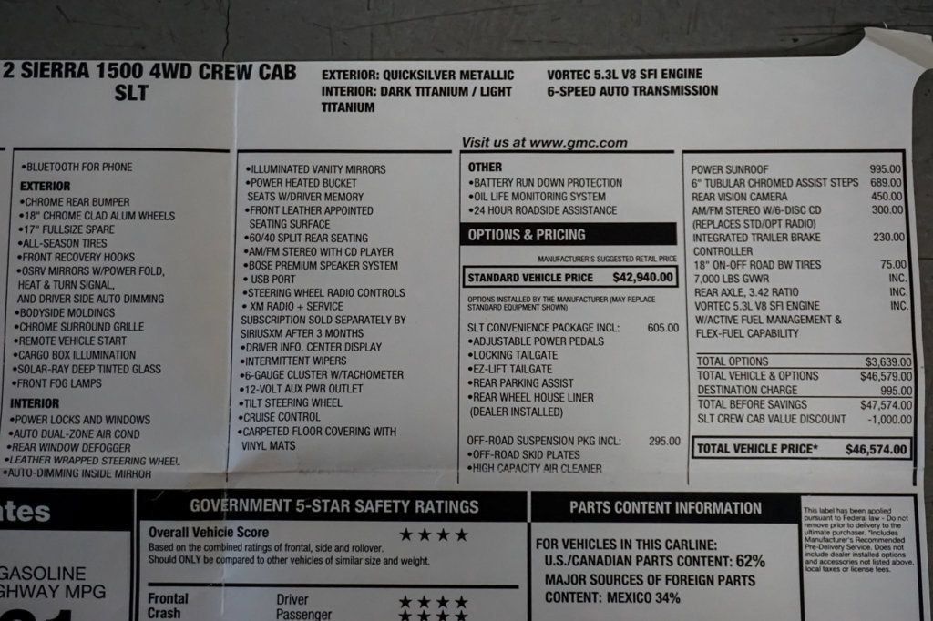 Used 2012 GMC Sierra 1500 SLT w/ SLT Convenience Package AWD/4WD image 81