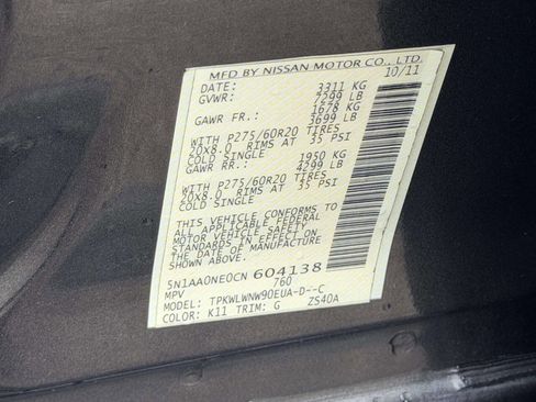 Used 2012 Nissan Armada Platinum AWD/4WD image 23