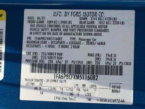 Used 2021 Ford Mustang GT Premium w/ Equipment Group 401A RWD image 51