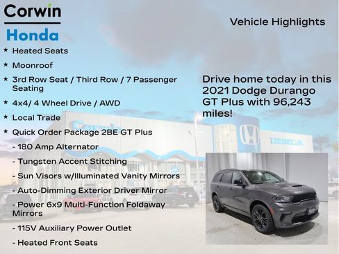 Used 2021 Dodge Durango GT AWD/4WD image 7