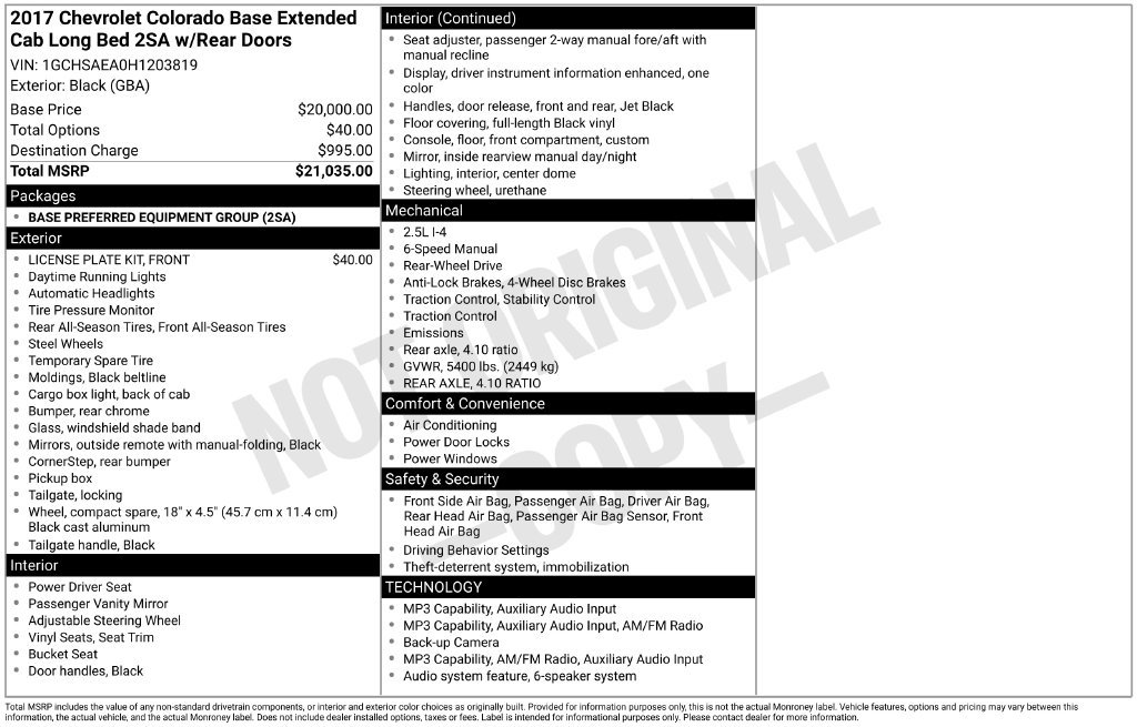 Used 2017 Chevrolet Colorado 2WD Extended Cab image 9