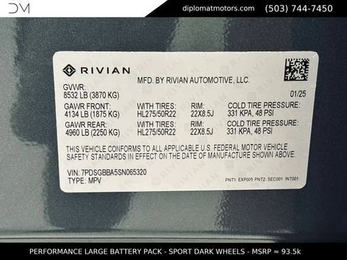 Used 2025 Rivian R1S Adventure AWD/4WD image 50