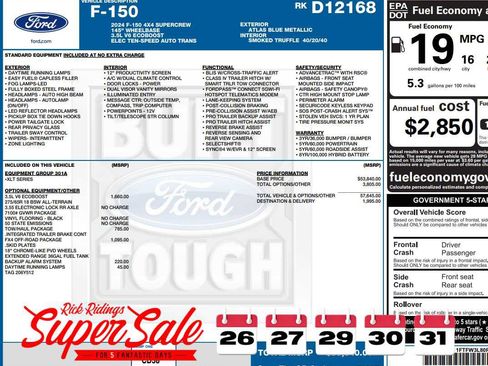 Used 2024 Ford F150 XLT w/ FX4 Off-Road Package image 2