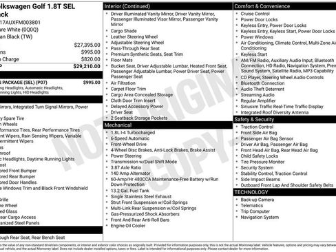 Used 2015 Volkswagen Golf SEL w/ Lighting Package (SEL) FWD image 4