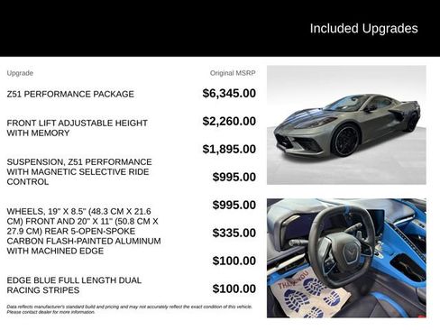 Used 2022 Chevrolet Corvette Stingray Premium Cpe w/ Z51 Performance Package RWD image 5