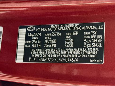 Certified 2024 Hyundai Santa Fe SEL AWD/4WD image 37