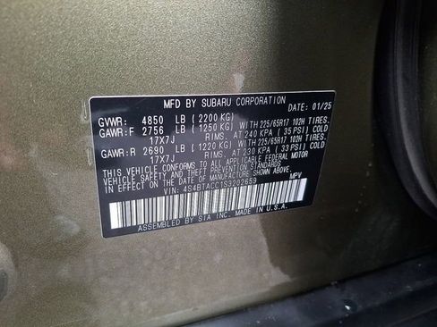 Certified 2025 Subaru Outback Premium image 26