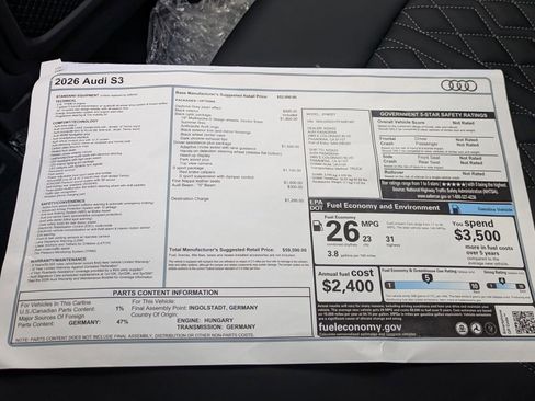 New 2026 Audi S3 Premium AWD/4WD image 18