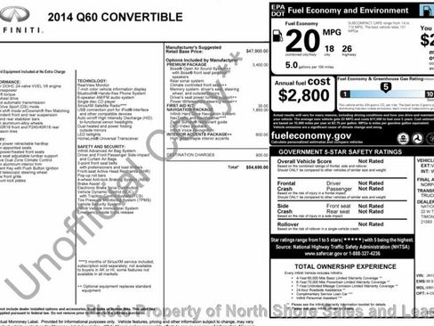 Used 2014 INFINITI Q60 Convertible w/ Premium Package RWD image 75