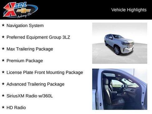 Used 2021 Chevrolet Tahoe High Country w/ Premium Package AWD/4WD image 2