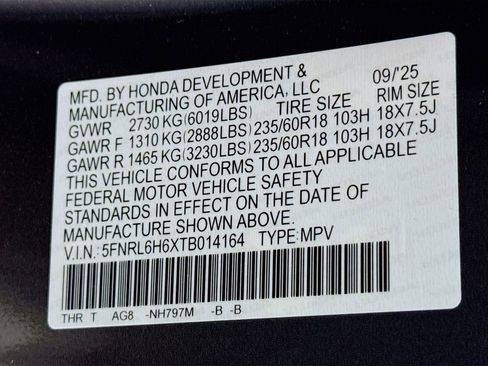 New 2026 Honda Odyssey EX-L image 33