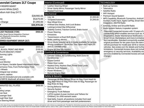 Used 2023 Chevrolet Camaro LT w/ Technology Package RWD image 29
