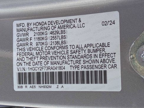 Certified 2024 Honda Accord Sport image 35