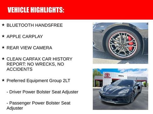 Used 2024 Chevrolet Corvette Stingray Preferred Cpe w/ Z51 Performance Package RWD image 9