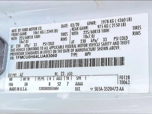Used 2020 Ford Escape SEL FWD image 16