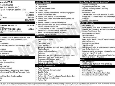 Used 2014 Chevrolet Volt Premium w/ Premium Trim Package image 11