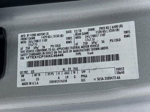 Certified 2019 Ford F150 XL w/ Equipment Group 101A Mid image 33