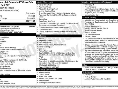 Used 2022 Chevrolet Colorado LT w/ LT Convenience Package RWD image 6