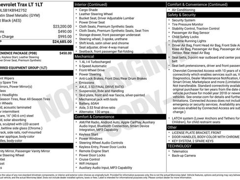 Used 2019 Chevrolet Trax LT w/ LT Convenience Package FWD image 6