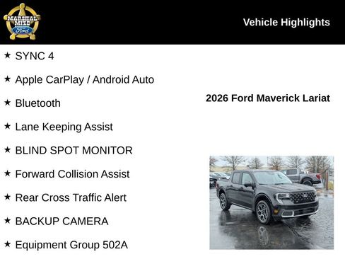 New 2026 Ford Maverick Lariat w/ 4K Tow Package AWD/4WD image 2