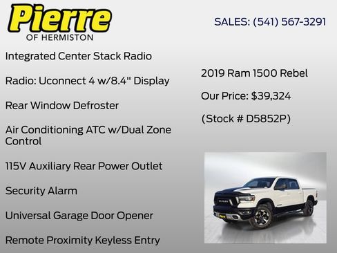 Used 2019 RAM 1500 Rebel w/ Leather & Sound Group w/ 2_W AWD/4WD image 30