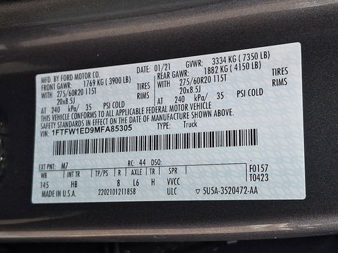 Certified 2021 Ford F150 Lariat w/ Equipment Group 502A High image 26