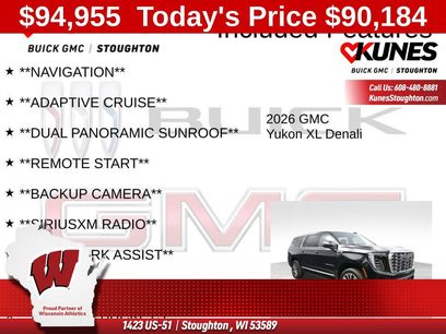 New 2026 GMC Yukon XL Denali w/ Sun & Power Step Package