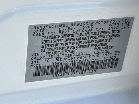 New 2026 Nissan Sentra SV w/ Floor Mat Package image 20