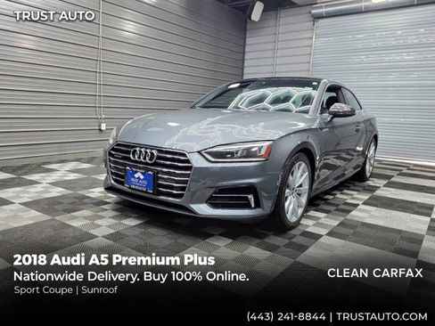 Used 2018 Audi A5 2.0T Premium Plus w/ Premium Plus AWD/4WD image 1