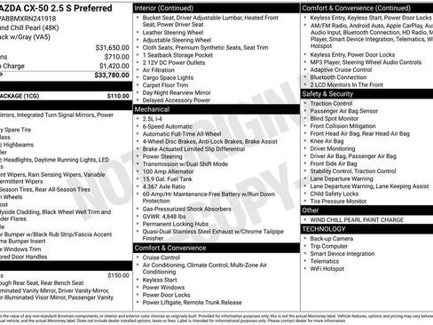 Certified 2024 MAZDA CX-50 AWD 2.5 S w/ Cargo Package image 22