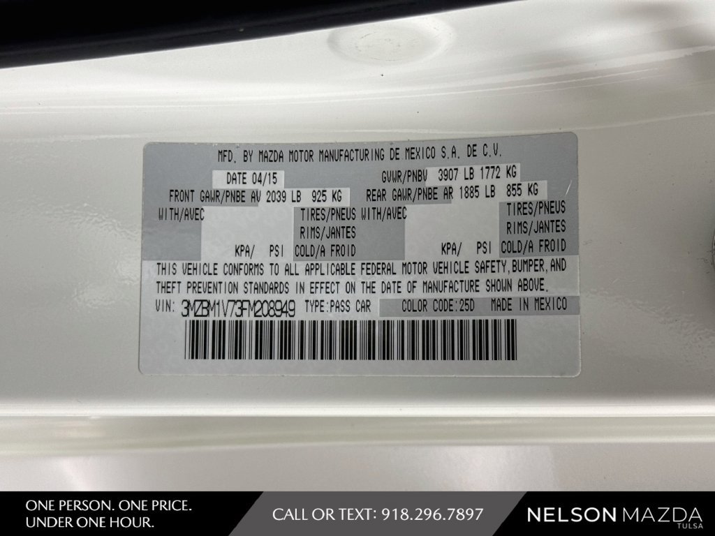 Used 2015 MAZDA MAZDA3 i Touring FWD image 53