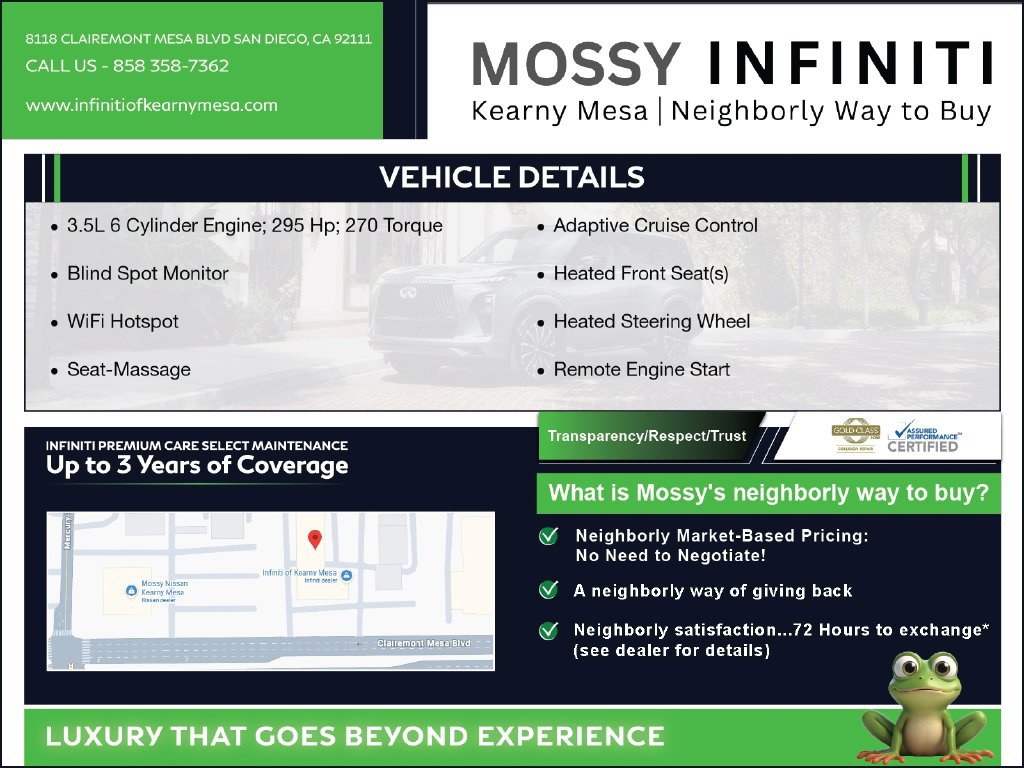 Certified 2023 INFINITI QX60 Sensory w/ Cargo Package FWD image 3