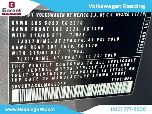 Used 2020 Volkswagen Tiguan SE w/ Panoramic Sunroof Package AWD/4WD image 19