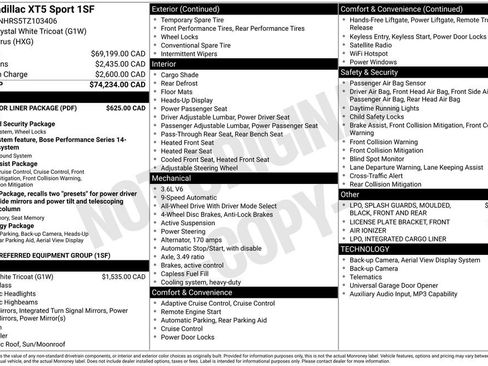 Used 2026 Cadillac XT5 Sportv w/ LPO, Floor Liner Package AWD/4WD image 31