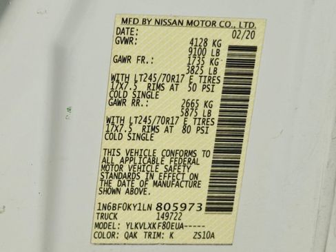 Used 2020 Nissan NV 2500 SV image 47