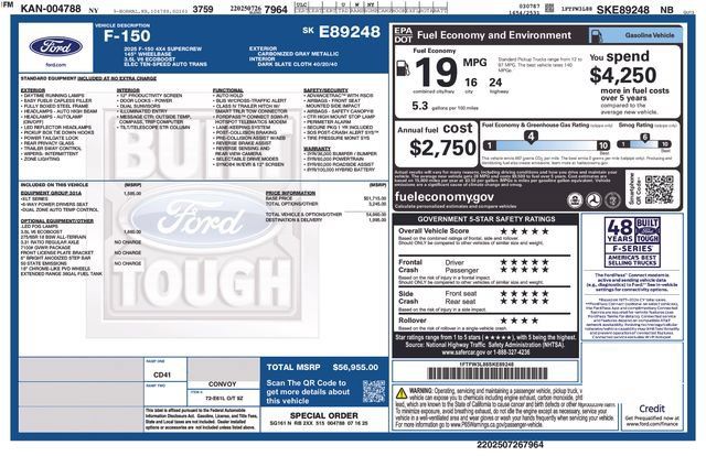 Used 2025 Ford F150 XLT w/ Equipment Group 301A Standard AWD/4WD image 6