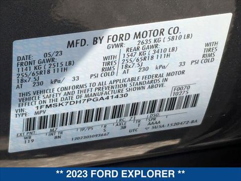 Used 2023 Ford Explorer XLT RWD image 24