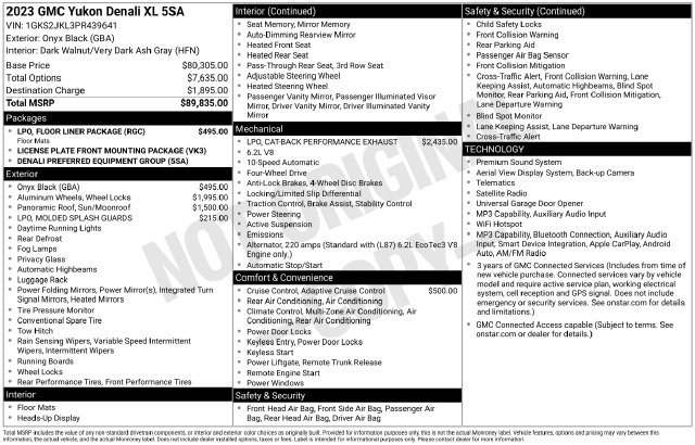 Used 2023 GMC Yukon XL Denali w/ LPO, Floor Liner Package AWD/4WD image 1