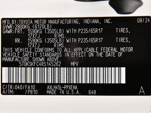 Used 2024 Toyota Sienna LE AWD/4WD image 15